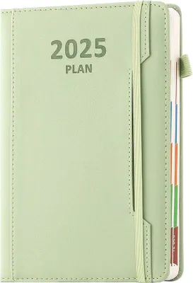 Immagine prodotto di Agenda A5 verde 2025 con copertina rigida
