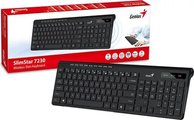 Obrázek produktu pro Bezdrátová klávesnice Genius Slimstar 7230 USB, černá