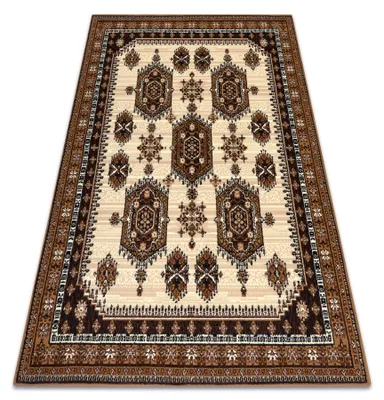 Image de BCF Tapis Morad ZEGARY horloges, classique - beige beige 240x340 cm