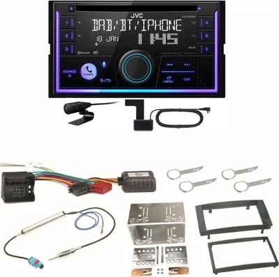 Produktbild von JVC KW-DB95BT Bluetooth Digitalradio Einbauset für T5 2003-2015 Multivan