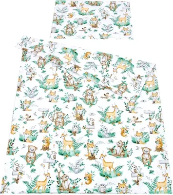 Produktbild von BABYLUX Kinderbettwäsche 2 Tlg. 90 x 120 cm Bettwäsche 123. Waldtiere