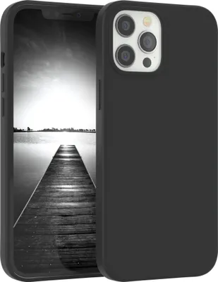 Produktbild von EAZY CASE Silikonhülle für Apple iPhone 12 Pro Max Silikon Backcover Schutz in Schwarz