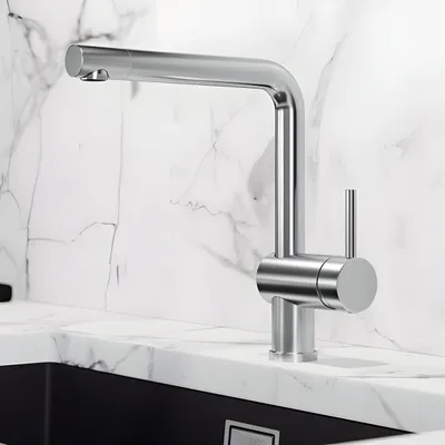 Produktbild von BLANCO LINUS Küchenarmatur Wasserhahn Hochdruck PVD steel 526241  - inkl.