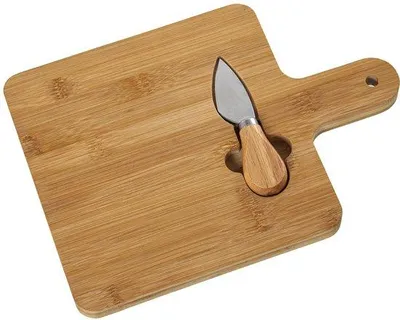 Productafbeelding van Houten Snijplank met Kaasaccessoires, 28 x 20 x 1.5 cm