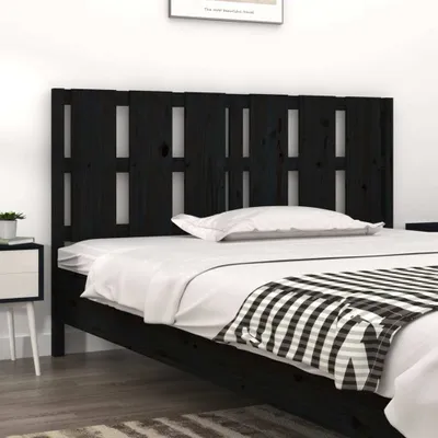 Produktbild von vidaXL Bett Kopfteil Schwarz 155,5x4x100 cm Massivholz Kiefer - Kopfteil - Kopfteile - Bettkopfteil - Holzkopfteil