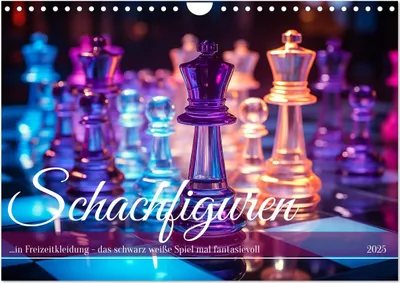 Produktbild von Schachfiguren in Freizeitkleidung (Wandkalender 2025 DIN A4 quer), CALVENDO Monatskalender