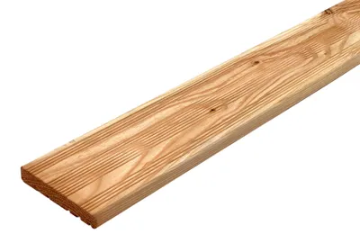 Produktbild von WOODTEX | 1,21 m | Braun 29x145x2000mm Terrassendiele Europäische Lärche, Französisches Profil, Rutschhemmend, Massivholz, Witterungsbeständig, Leicht zu Verarbeiten, Für Terrassen und Balkone