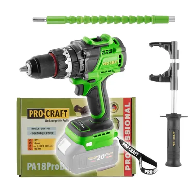 Produktbild von Procraft PA18ProBL-BB Akku Schlagbohrschrauber 20 V 180 Nm Brushless Solo - ohne Akku, ohne Ladegerät