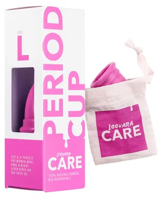 Produktbild von Loovara Menstruationstasse Menstrual Cup Größe L aus 100% Naturkautschuk - silikonfrei, Ohne Bleichmittel, Lebensdauer bis zu 10 Jahre