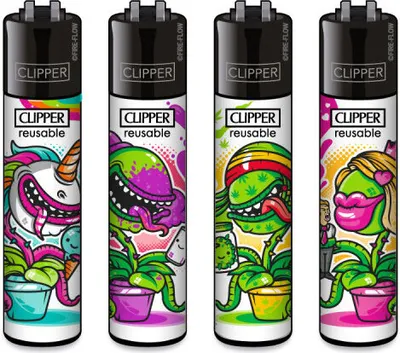 Produktbild von Clipper Reibradfeuerzeuge Venus Trap, 4 Stück