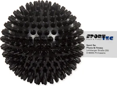 Produktbild von Igelball Massageball Reflexzonen Massage Selbstmassage hart 10 cm schwarz