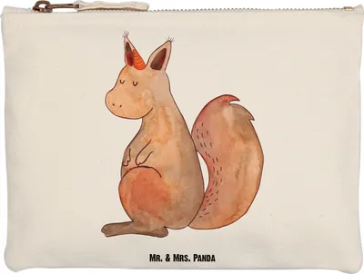 Produktbild von Mr. & Mrs. Panda Kulturbeutel Einhorn Glauben Grösse XL Große - Weiß - Geschenk, Eichhörnchen, Kosmetiktasche, Make-Up Tasche, Einhörner, Eichhorn, Unicorn, Einhörnchen