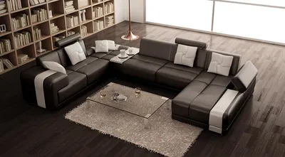 Produktbild von Sofa Eckgarnitur Wohnlandschaft U-Form Eckcouch Ecksofa Couch Garnitur Polster