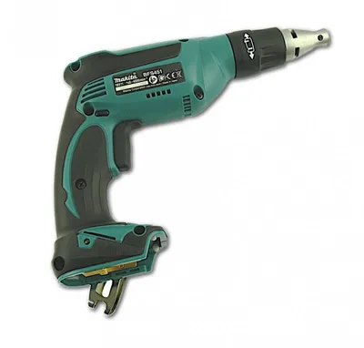 A cordless screwdriver on a white background.