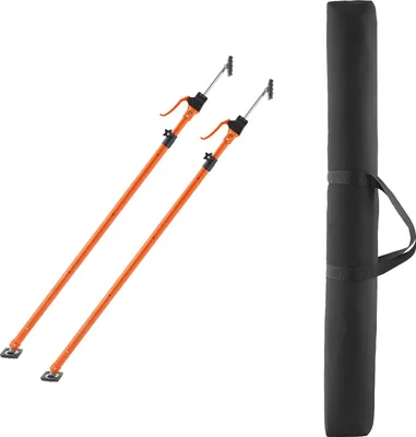 Obrázok produktu pre SucceBuy jednoručná podpera, sada 2 ks, stropná podpera 125-291 cm, teleskopická podpera z ocele, montážna podpera s nosnosťou 90 kg na montáž skríň, sadrokartónové práce a upevňovanie bremien