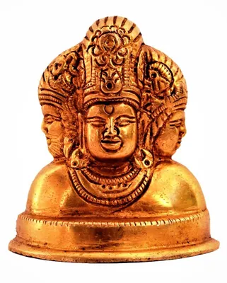 Messing Dattatreya Statue – Brahma Vishnu Mahesh Shiva Trimurti