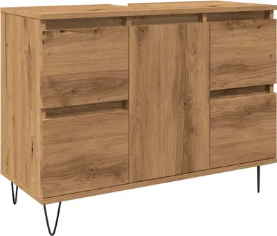 Produktbild von vidaXL Badschrank Artisan-Eiche 80x33x60 cm Holzwerkstoff