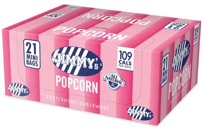 Produktbild von Jimmy's Popcorn Mini Bags Sweet 21x27g