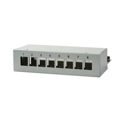 Zdjęcie produktu dla LogiLink NK4051, 10 Gigabit Ethernet, Cat6a, Szary, Stal niestopowa, 162 mm, 44,5 mm