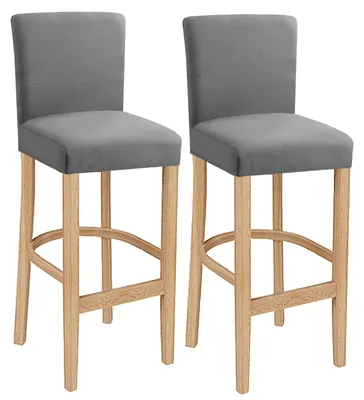Image de Housse pour chaise de bureau, extensible, lavable - Pour chaise de bureau, gris clair