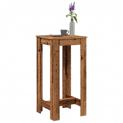 Image de Maison Exclusive - Table de bar aspect bois ancien 51x50x103,5 cm Matériau dérivé du bois