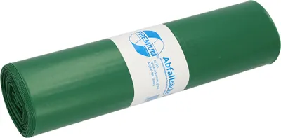 Image de Sacs poubelle PREMIUM Deiss verts, 60 my, 120 litres, 700 x 1100 mm, 25 sacs