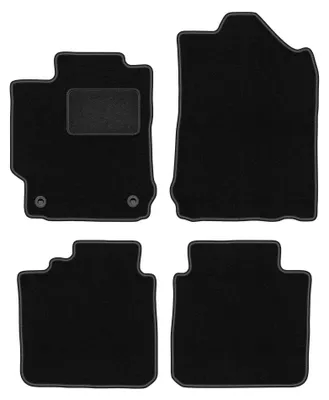 Zdjęcie produktu dla Dywaniki samochodowe welurowe LUX do: Toyota Camry VIII XV50 (2011-2018, sedan) czarne, z mocowaniami