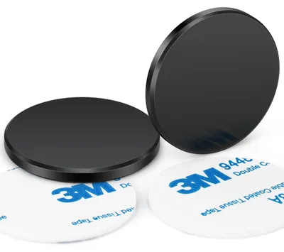 Produktbild von 32 × 3 mm Neodym-Magnete, 2 Stück, schwarz, selbstklebend, extra starke Magnete, Klebemagnete für Magnettafeln, Holztafeln und Fliesen