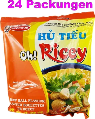 Produktbild von Acecook Reisnudelsuppe Rindgeschmack Hu Tieu Bo Vien 24x70g