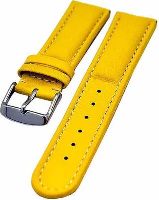Produktbild von Uhrenarmband Armband GELB sportlich gepolstert 20mm Kalbleder NEU