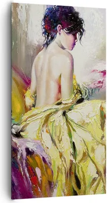 Produktbild von Bild auf Leinwand - Leinwandbild - Frau Modell - 65x120cm - Wand Bild - Wanddeko - Wandbilder - Leinwanddruck - Bilder - Kunstdruck - Wanddekoration - Leinwand bilder - Wandkunst - PA65x120-3524