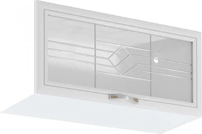 Produktbild von Küchenglasschrank 80 cm Küchenhängeschrank Küchenmöbel, Sycylia Weiß Creme G80KS Weiß/Creme