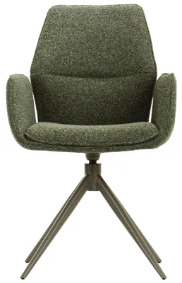 Produktbild von MASSIVMOEBEL24 Polsterstuhl 59x63x91 Bouclé grün meliert DARIO #01
