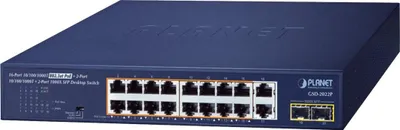 Produktbild von PLANET 16-Port 10/100/1000T 802.3at, Unmanaged, Gigabit Ethernet (10/100/1000), Vollduplex, Power over Ethernet (PoE), Rack-Einbau