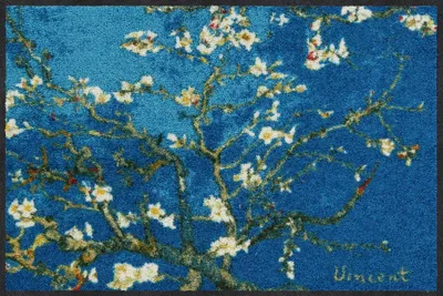 Produktbild von Salonloewe MANDELBAUM TÜRKIS Fußmatte Wohnmatte 50 x 75 cm