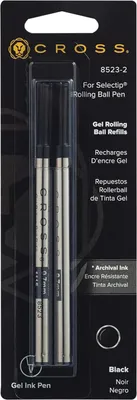 Produktbild von Cross Gel-Rollerballmine Selectip (2 Stück im Blister, Strichstärke: 0,7 mm) schwarz