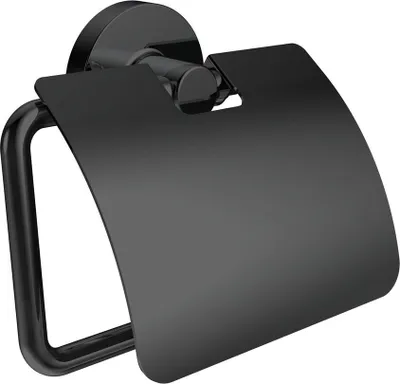 Image de emco round porte-papier, avec couvercle, noir, 430013301