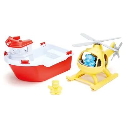 Obrázek produktu pro Green Toys Záchranná loď s helikoptérou