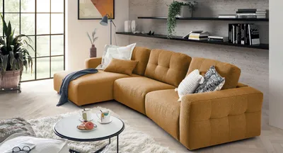 Produktbild von Sofa Nell 147x346 cm schräger 2-Sitzer Loop Curcuma