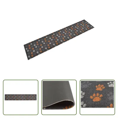 Image de The Living Store Tapis de cuisine lavable Patte 60x300 cm velours