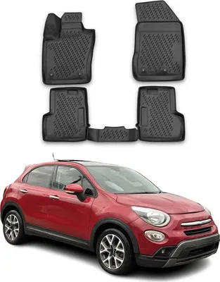 Zdjęcie produktu dla 2014-2025 Dywaniki podłogowe Fiat 500X TPE czarne 4 szt