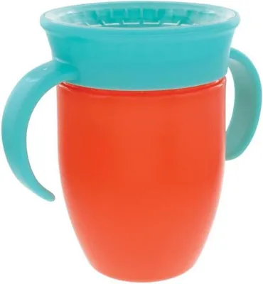Obrázok produktu pre Nuby 360° pohárik s uchami, balenie po 2 ks, nepretekajúci, chlapci