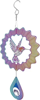 Produktbild von Edelstahl Windspinner Rotierend Windfang Ornament für Garten Terrasse Outdoor Dekoration