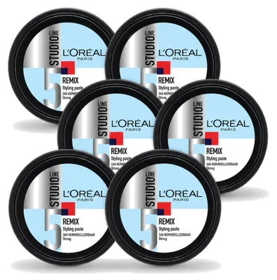Produktbild von 6 x L'Oréal Paris Studio Line Remix Styling Paste - Starke Fixierung - 150 ml - Vorteilspackung - 6 Stücke