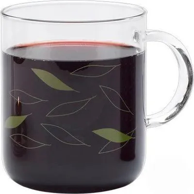 Image de Tasse Office feuilles, verre - Unité : 1 pièce