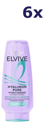 Produktbild von 6x L'Oréal Elvive Cremespoeling 200 ml Hyaluron Pure