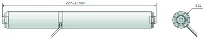Produktbild von SOMFY Antrieb LW25-B44, 10000032 Mittelantrieb für Plissee, Raffrollos und Jalousien bis 3qm²