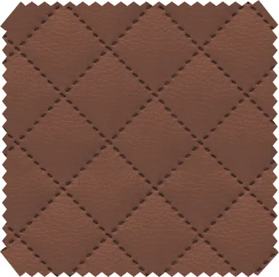 Produktbild von novely® SOLTAU Kunstleder - 3-lagig gesteppter Möbelstoff - Kaschierter Volumen-Polsterstoff mit Karo-Muster - Pflegeleichte Meterware 1lfm - Farbe: 22 Kastanie