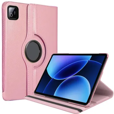 Image de Coque pour Xiaomi Pad 8 / 8 Pro 11,2 Pouces - Protection avec Support Rotatif CuirPolyuréthaneRose