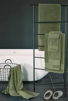 Produktbild von Beddinghouse Handtuch-Set Sheer 3x Farbe Olivgrün, Größe 50x100x3